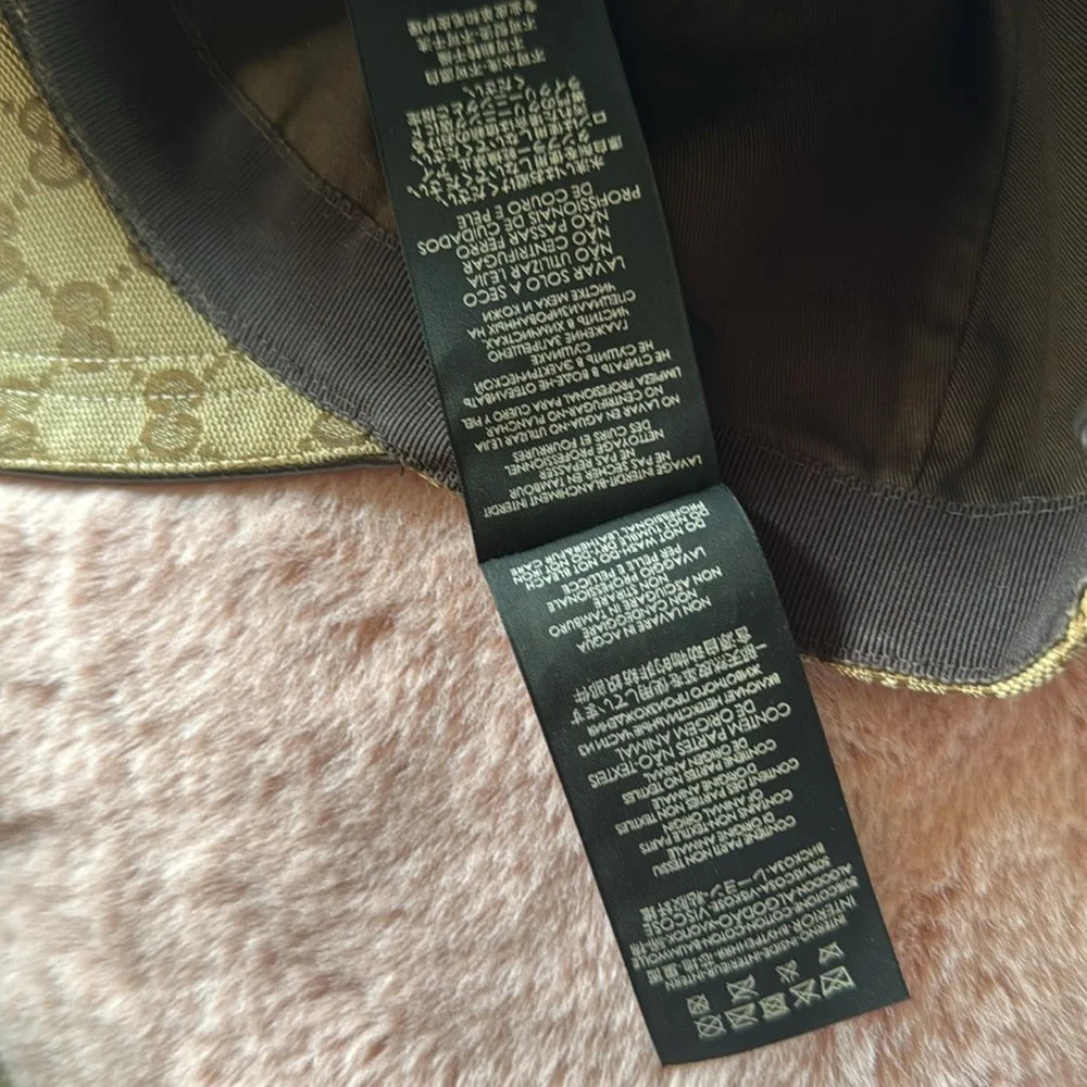 GUCCI Original GG Supreme Sherry Line Canvas Baseball Cap Beige. Authent… - Picture 8 of 12